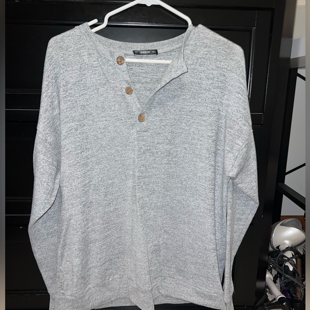 Grey Button Up